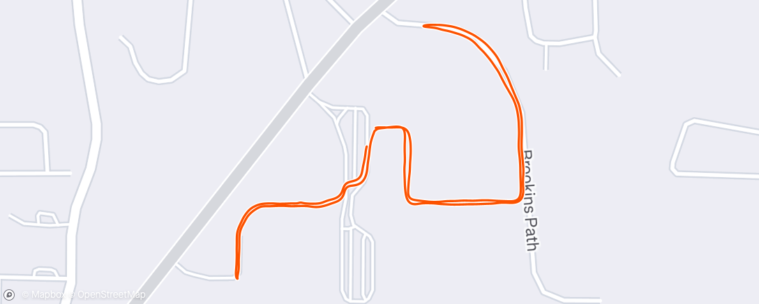 Map of the activity, Evening Run