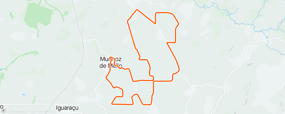 Mapa de la actividad, Circuito Regional de MTB em Munhoz de Melo