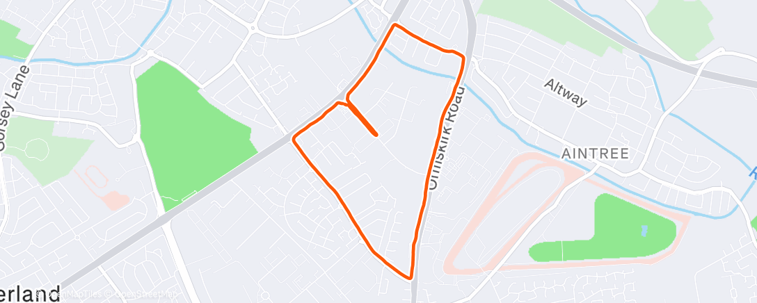 Map of the activity, Morning Run
