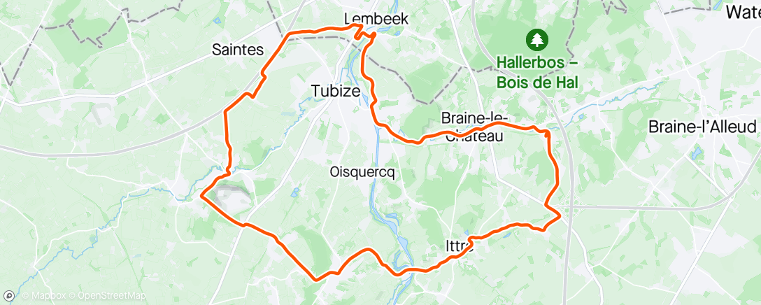 Map of the activity, Vélo 🌧