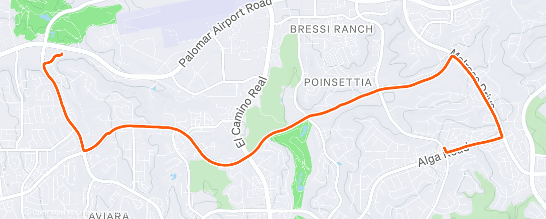 Map of the activity, Afternoon Trail Run