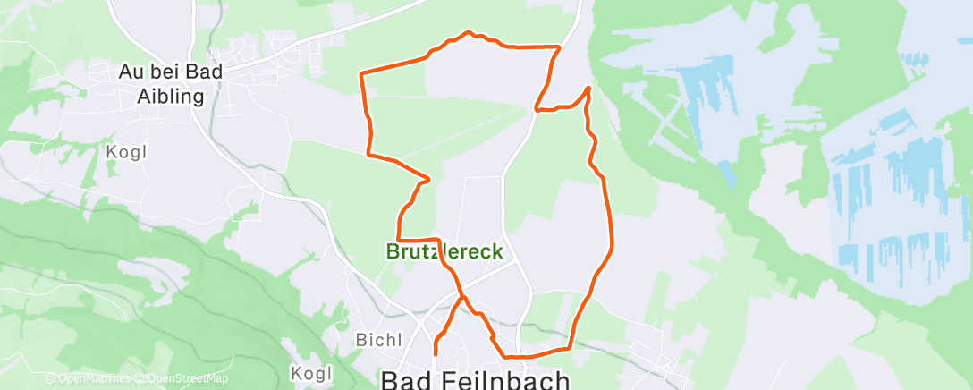 Map of the activity, Lunch Run