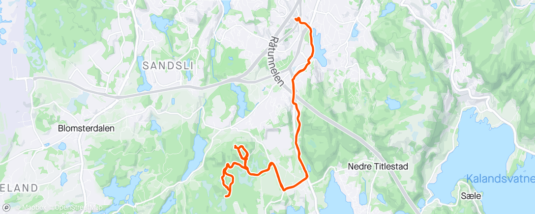 Map of the activity, Hordnesskogen - årets første