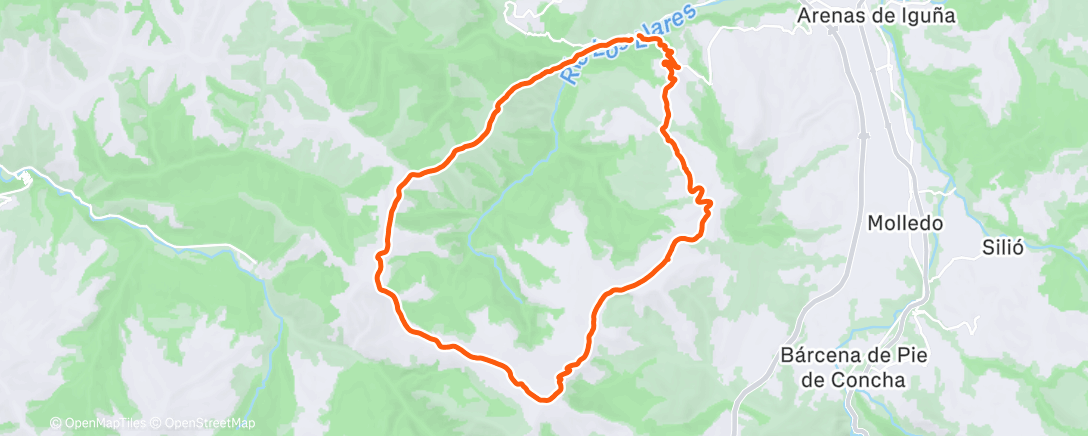 Map of the activity, Los Llares