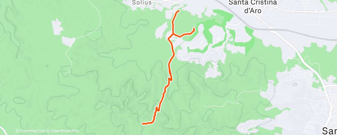Map of the activity, Carrera de montaña matutina