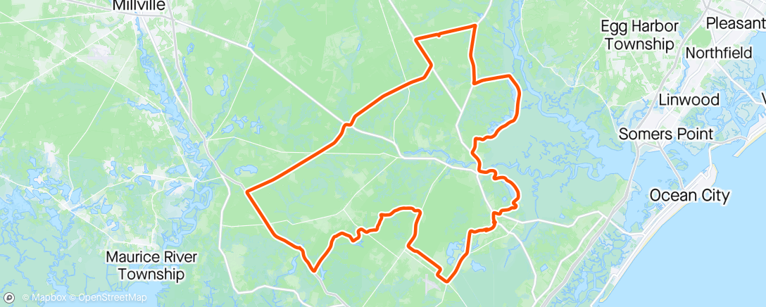 Карта физической активности (Tuckahoe Gravel Route from 2019 with a twist)