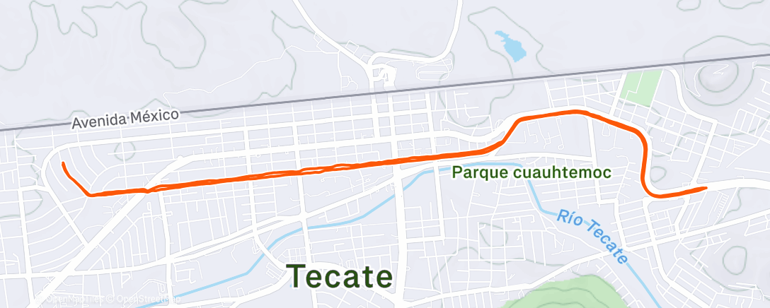 Map of the activity, Morning Run