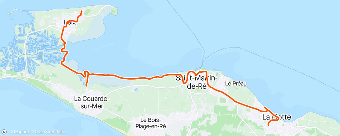 Map of the activity, Ile de Ré 1/2