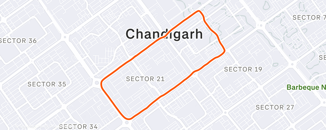 Map of the activity, Morning Run