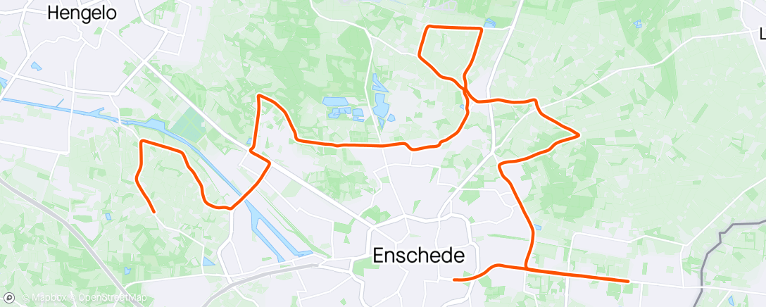 Map of the activity, Enschede Marathon, niet uitgelopen