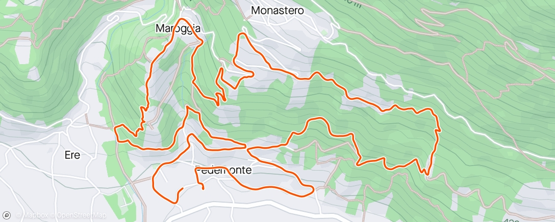 Mapa de la actividad, Berbenno di Valtellina