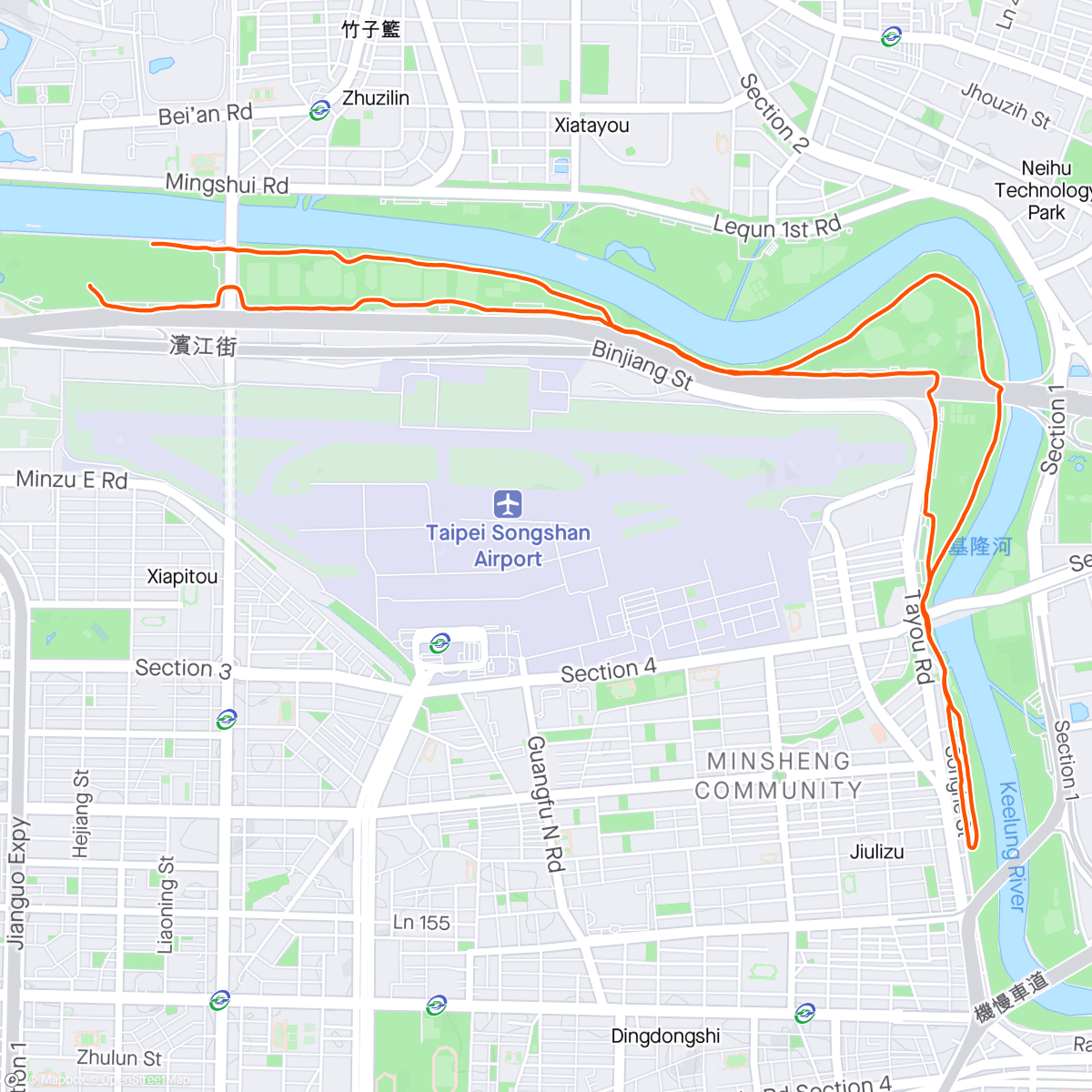 Map of the activity, 2024 PUMA螢光夜跑 10K