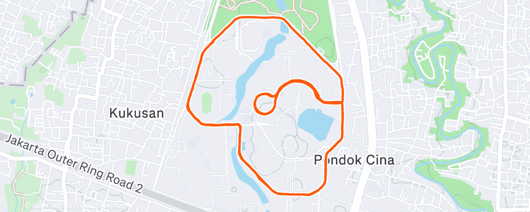 Map of the activity, Morning Run