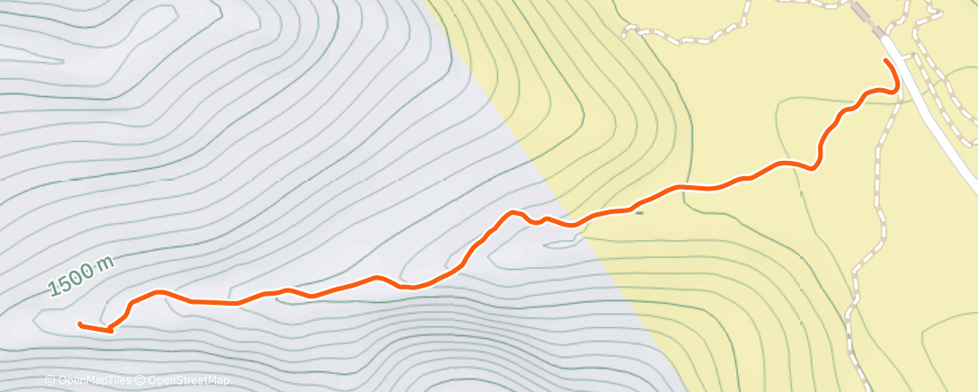 Map of the activity, Afternoon Run