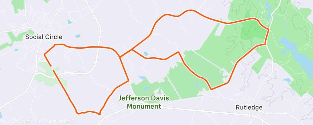 Map of the activity, Afternoon Ride
