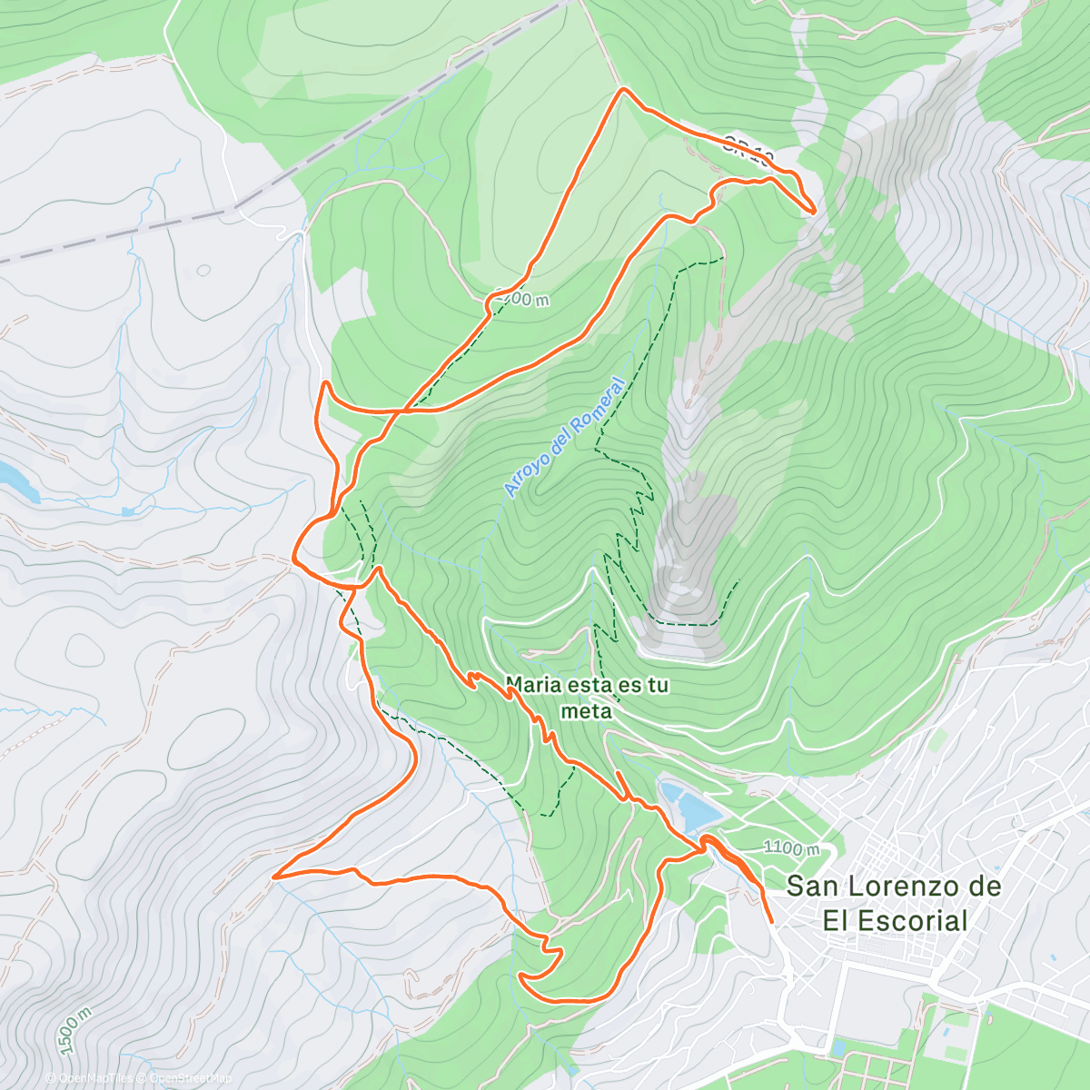 Map of the activity, Paseo por el escorial