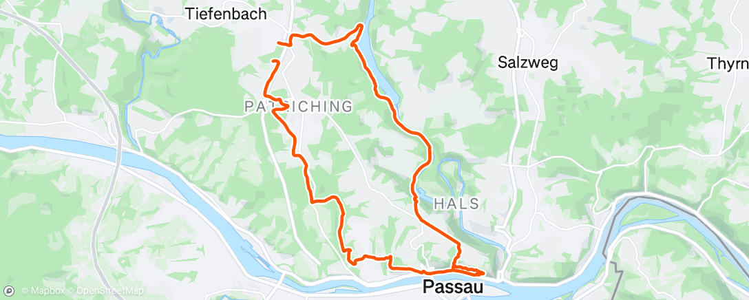 Map of the activity, Traillauf am Morgen