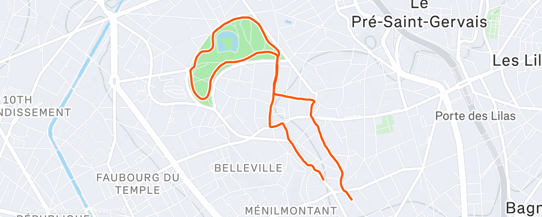 Карта физической активности (Afternoon Run)