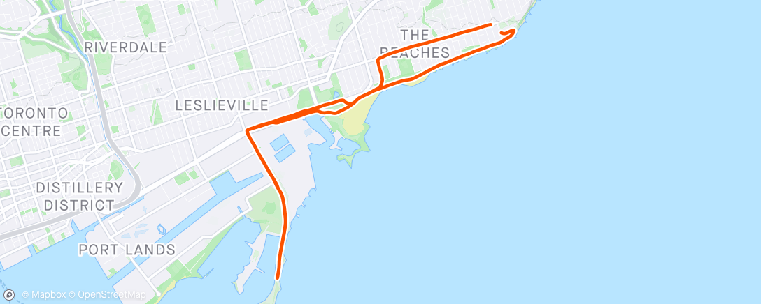 Map of the activity, Harriers workout with beaches crew 🔥