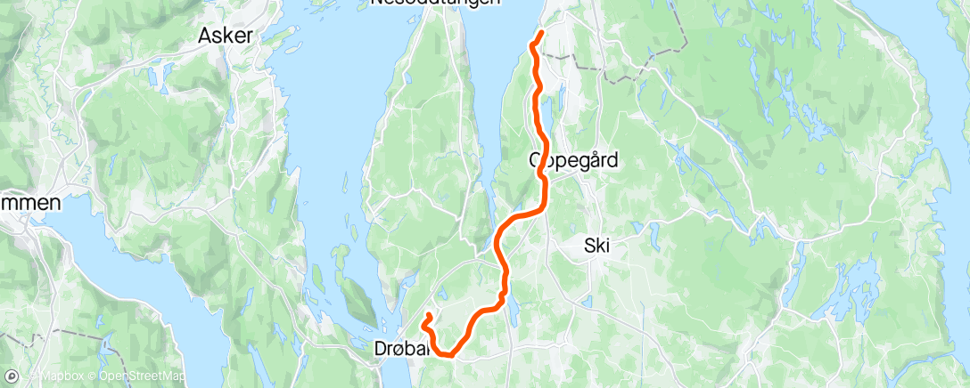 Map of the activity, Tempo t/r Hverven🚴‍♂️🚴‍♀️🚴‍♂️🚴‍♀️😅