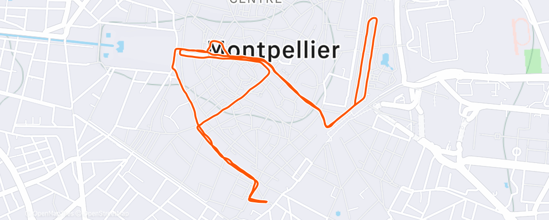 Map of the activity, Montpellier - Centre