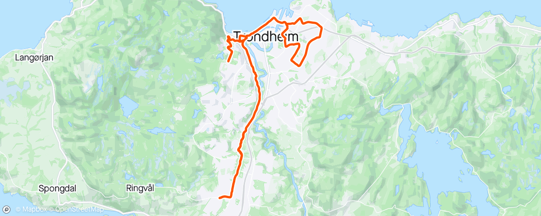 アクティビティ「Heimdal først for å levere en Rynkeby-gevinst og deretter noen ganger opp Vestoppfarten 👍」の地図
