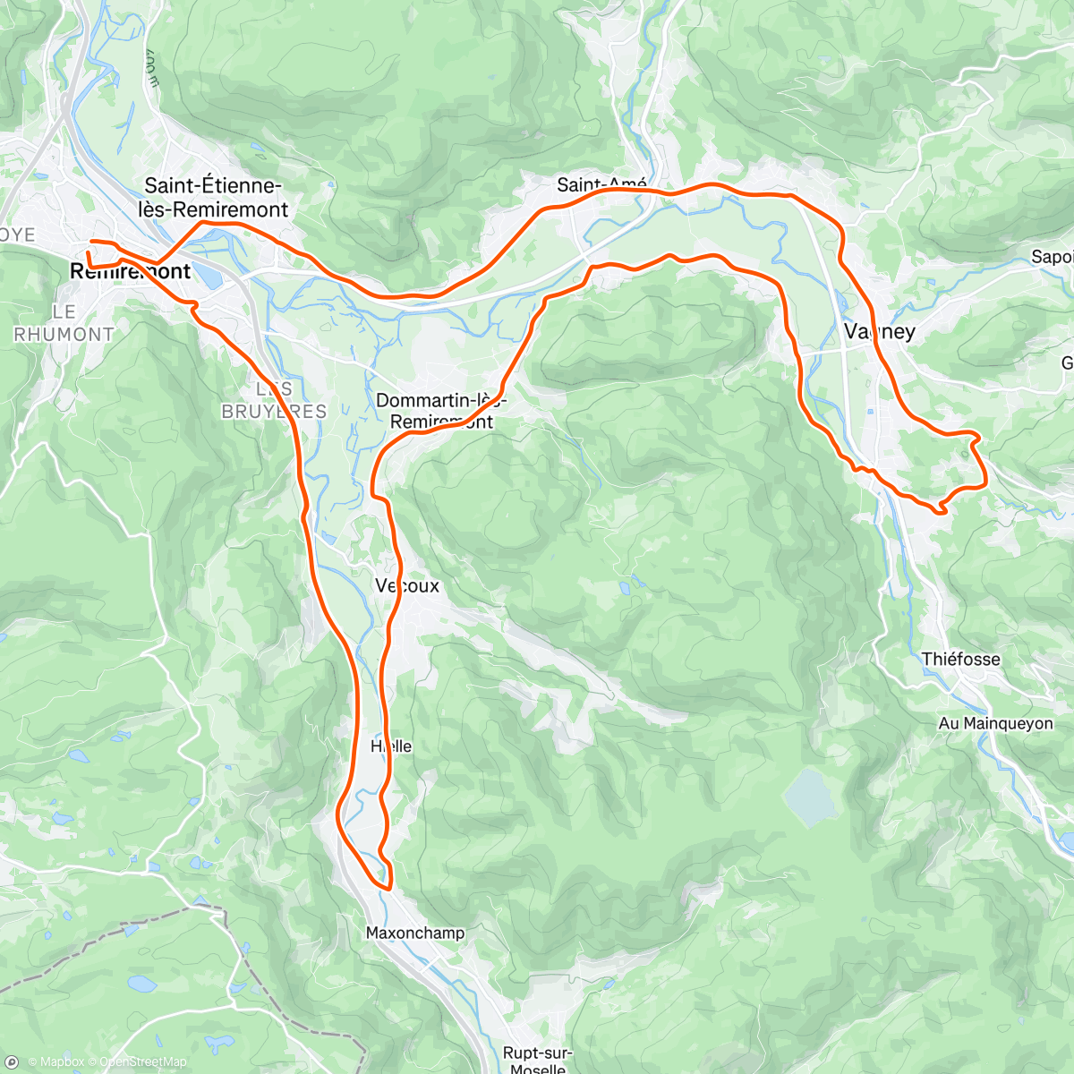 Map of the activity, Sortie vélo