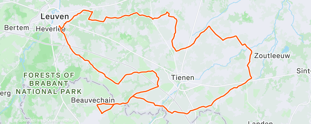 Map of the activity, Morning Ride