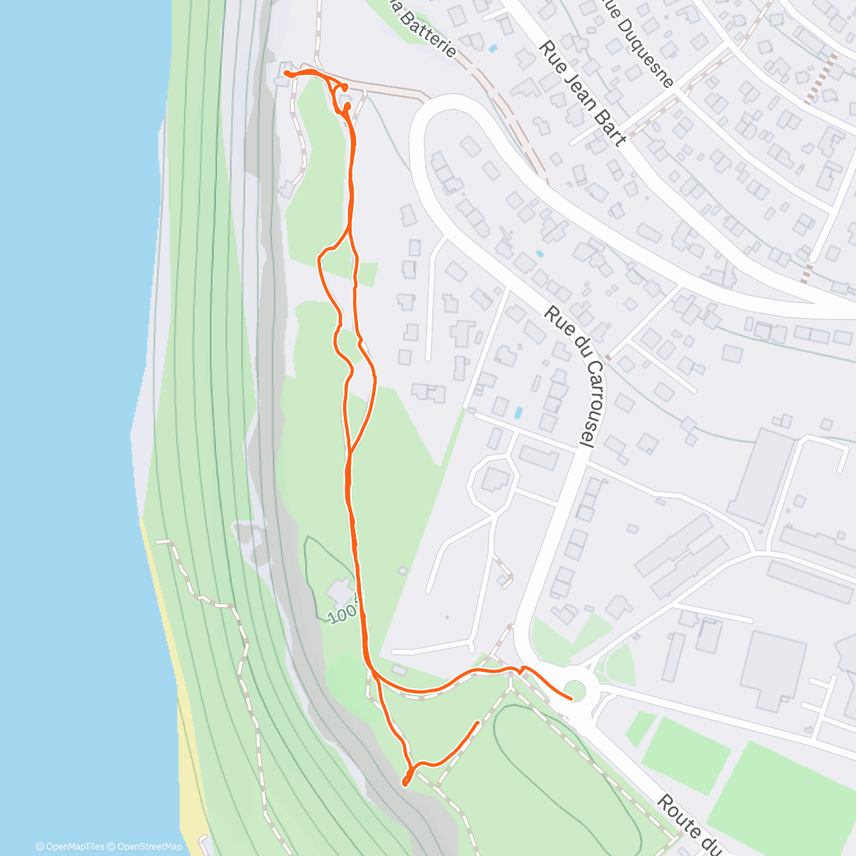 Map of the activity, Marche dans l'après-midi