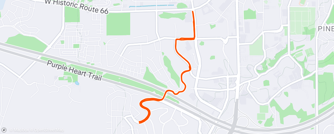 Map of the activity, Final run before Sedona canyons 125