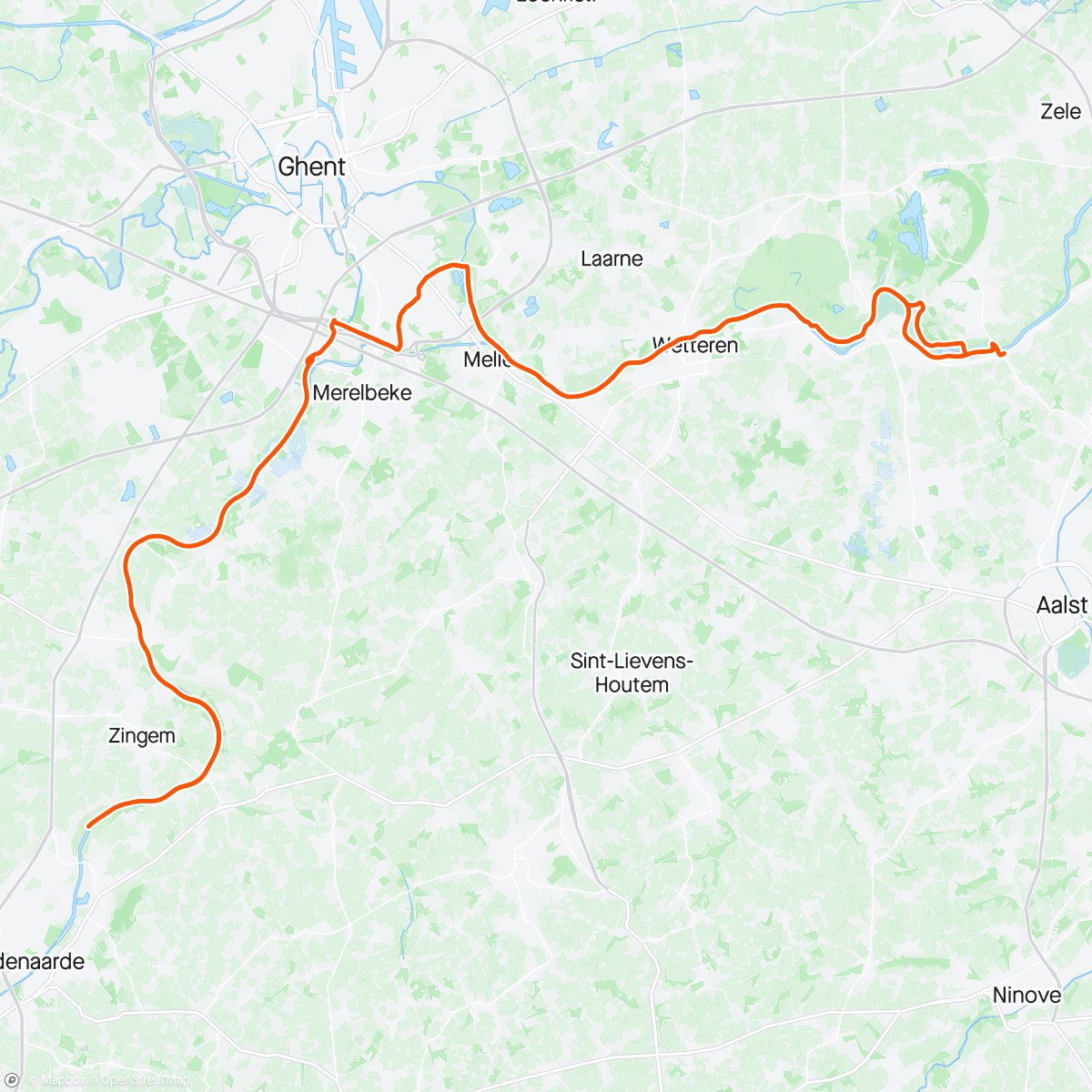 Map of the activity, Everesting ⛰️
