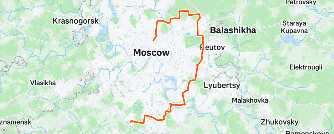 Map of the activity, Morning Ride