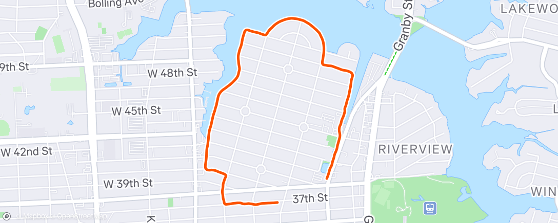 Map of the activity, Morning Run