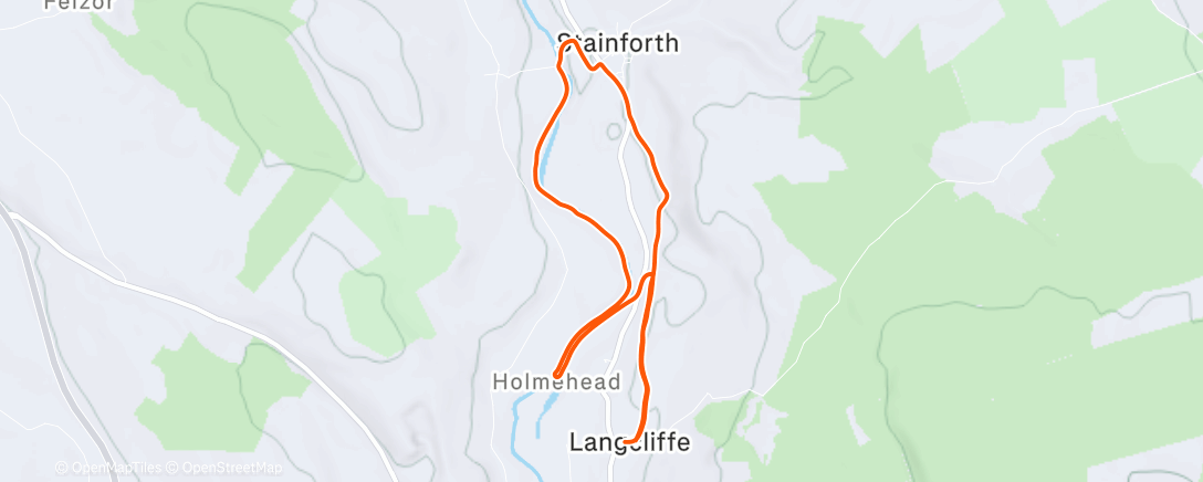 Map of the activity, Lunch Trail Run