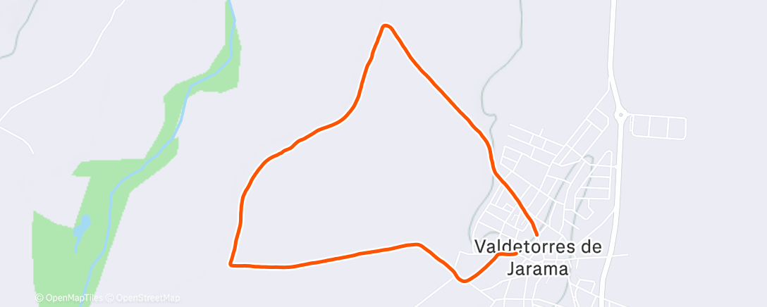 Map of the activity, 5k Valdetorres