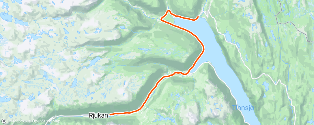 Map of the activity, Afternoon Ride i Telemark