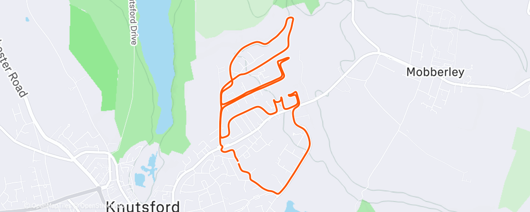 Map of the activity, Knutsford