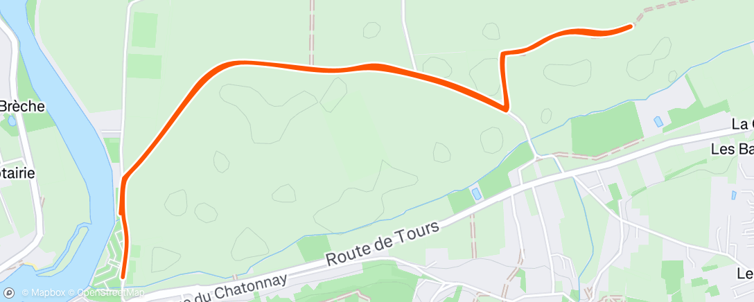 Map of the activity, Course à pied le matin