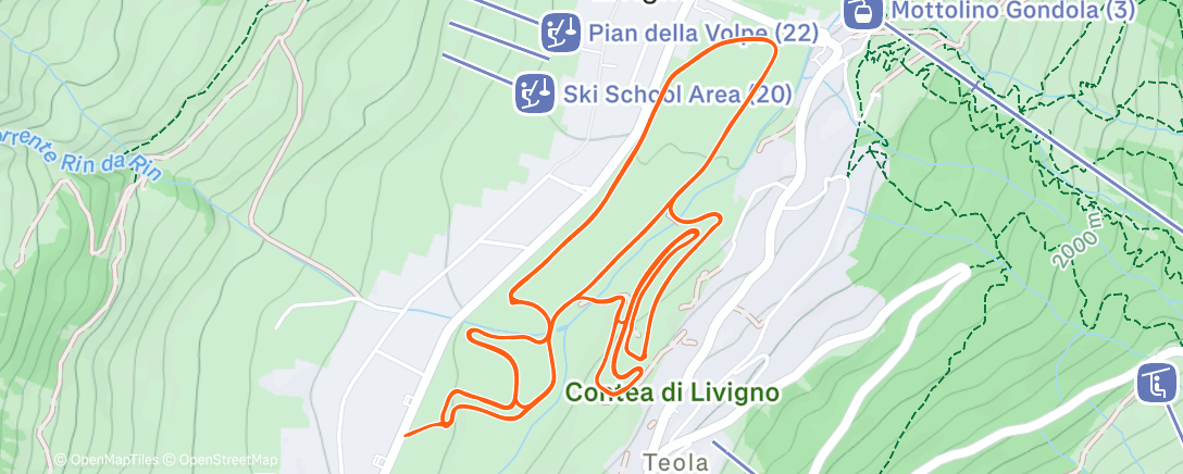 Map of the activity, Morning Nordic Ski