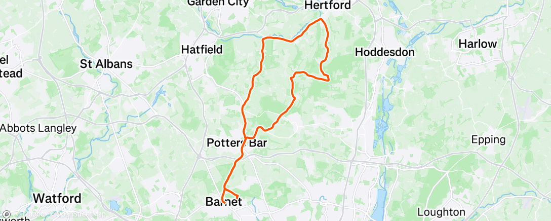 Map of the activity, Morning Ride