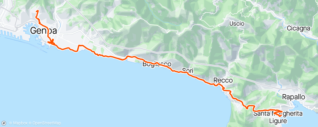 Map of the activity, Genova Ruta di Camogli S.M. Ligure a/r