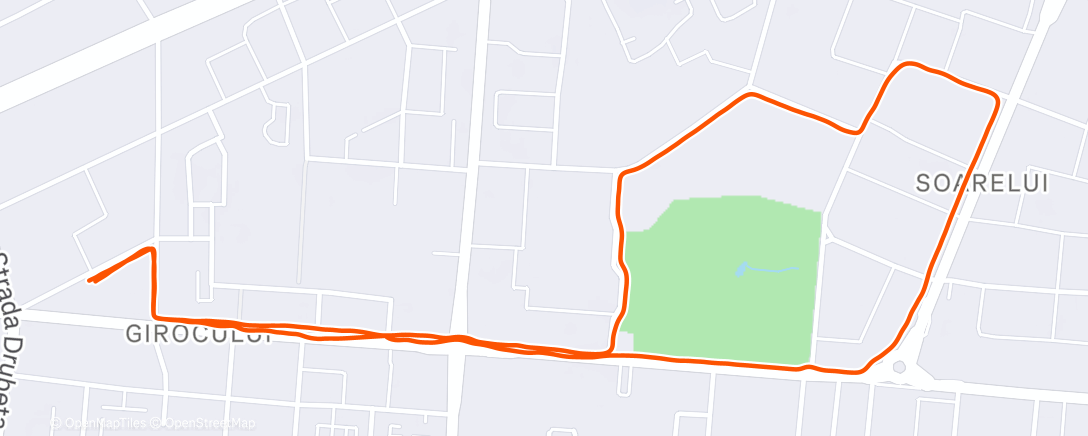 Map of the activity, Evening Run