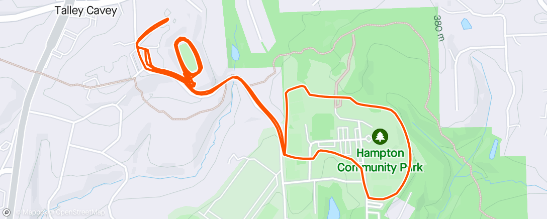 Map of the activity, Hampton Pre-Meet