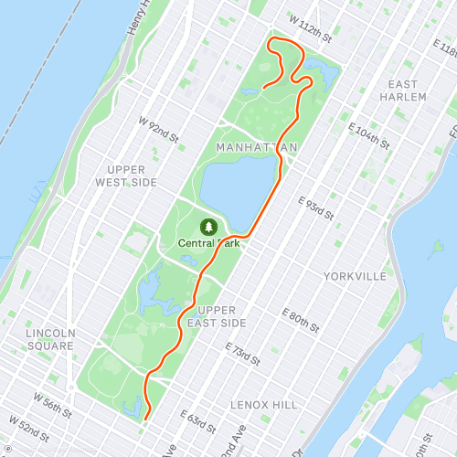 Central Park Run | 5.7 km Road Running Route on Strava