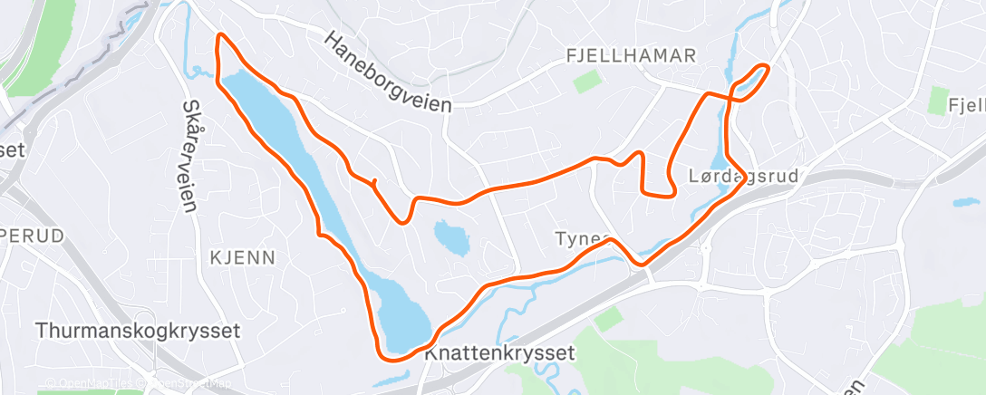 Karte der Aktivität „Gåtur med poden, Ziko og 10 kg vektvest”