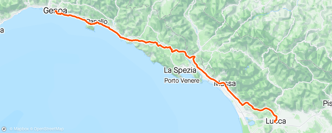 Map of the activity, Giro Stage 5