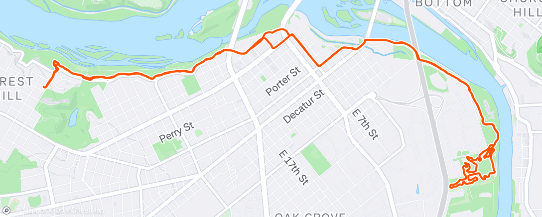 Map of the activity, Afternoon Mountain Bike Ride