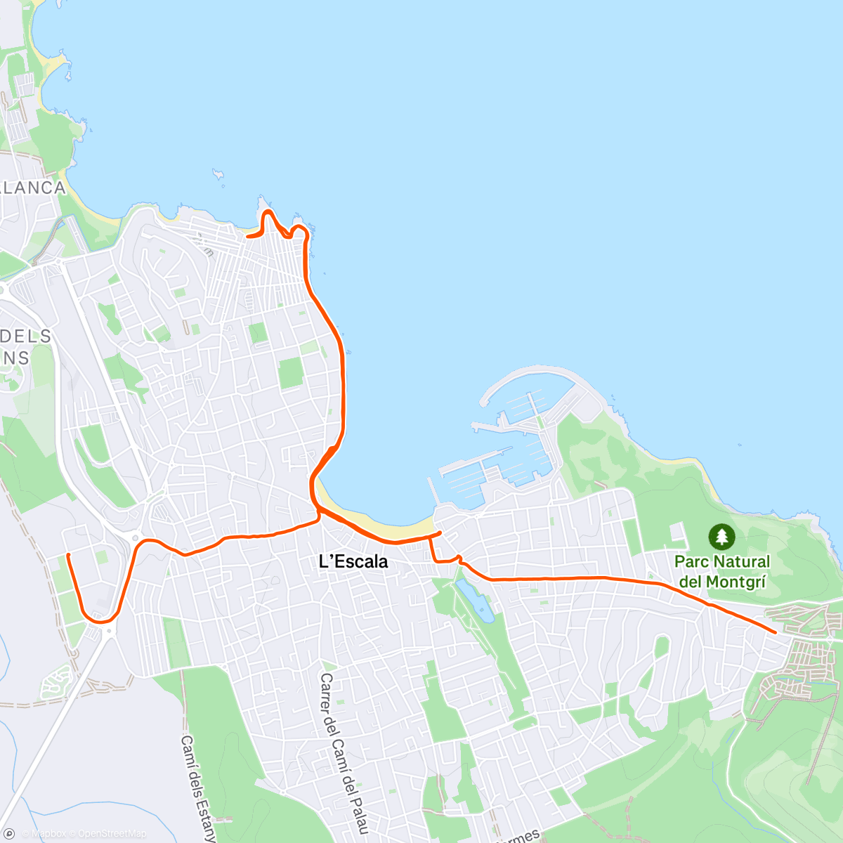 Map of the activity, A alquilar una gravel