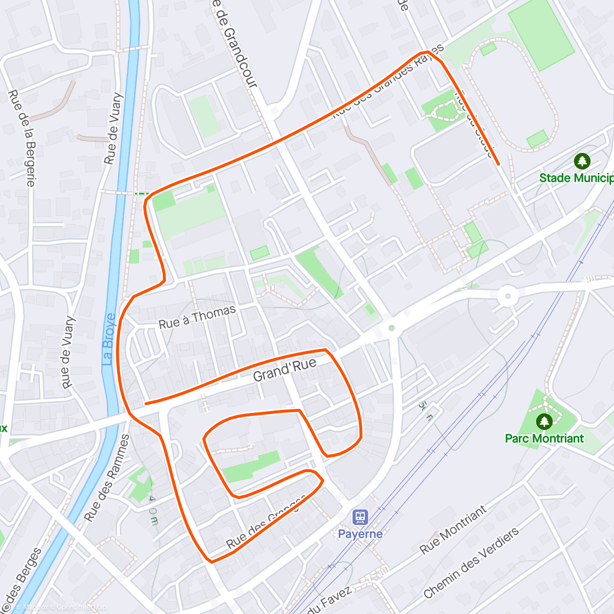 Map of the activity, Tour de Romandie Prolog P.16🤠