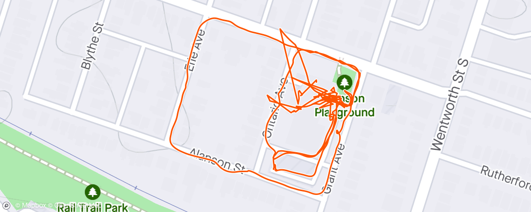 Map of the activity, Evening Walk